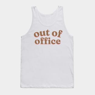 Out of Office On Vacation | Brown Tank Top